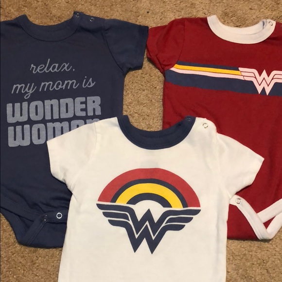 Junk Food Clothing Other - 3/$25 Junk Food Wonder Woman onesies